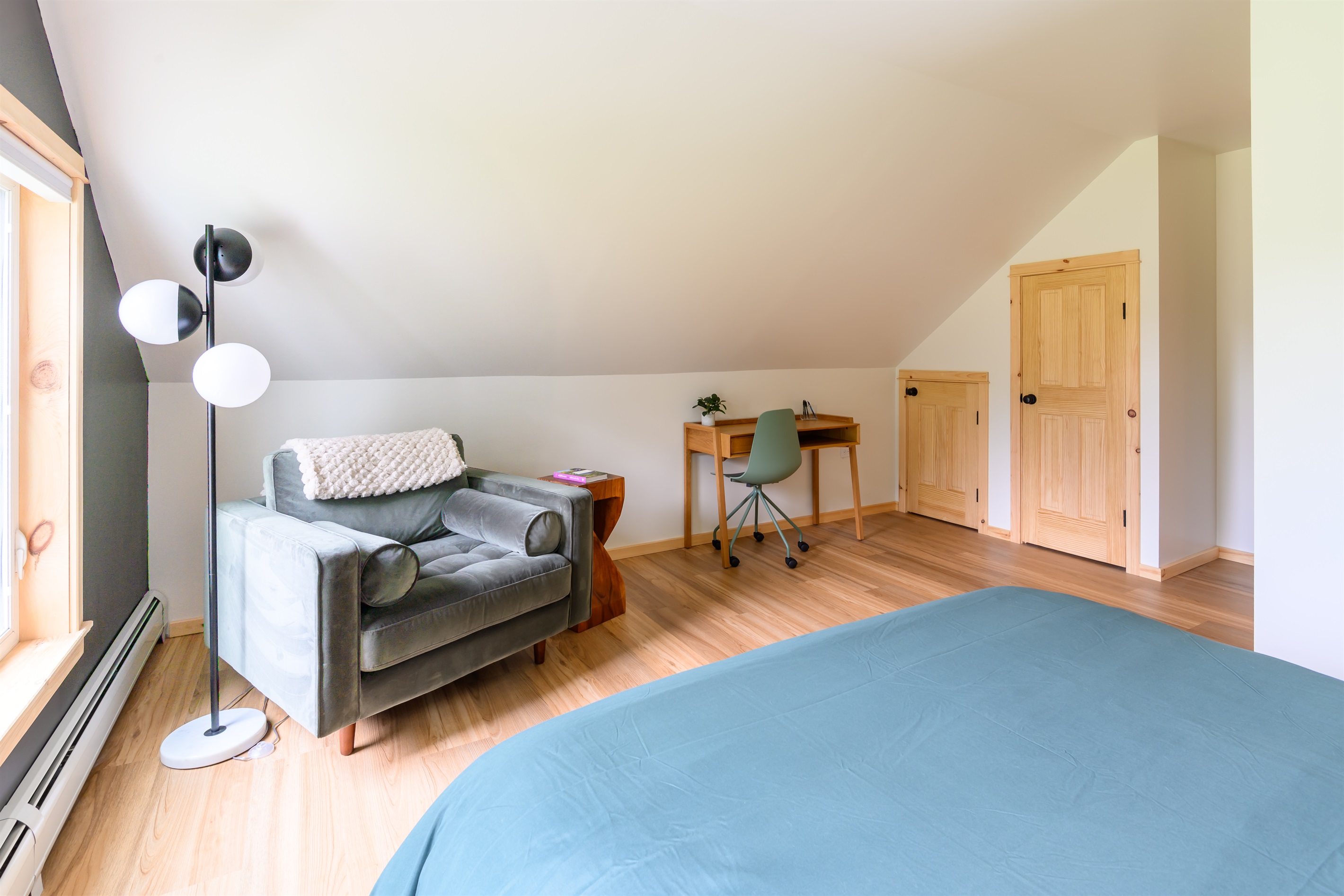 A desk makes working from home a breeze