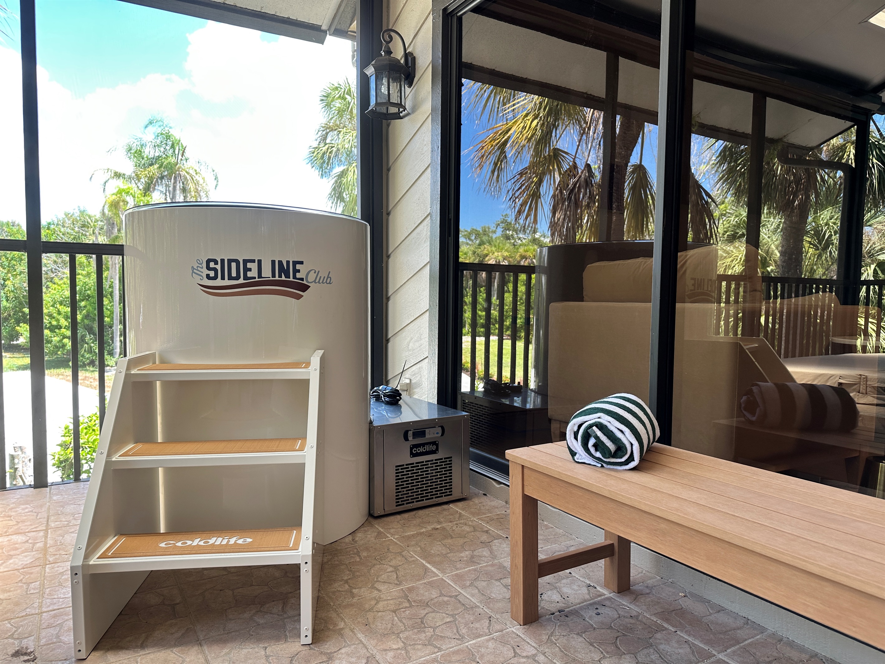 Cool Down. Warm Up. Repeat.  Cold plunge meets hot tub meets chill zone. Whether you’re training or just traveling smart — we’ve got your recovery covered.
