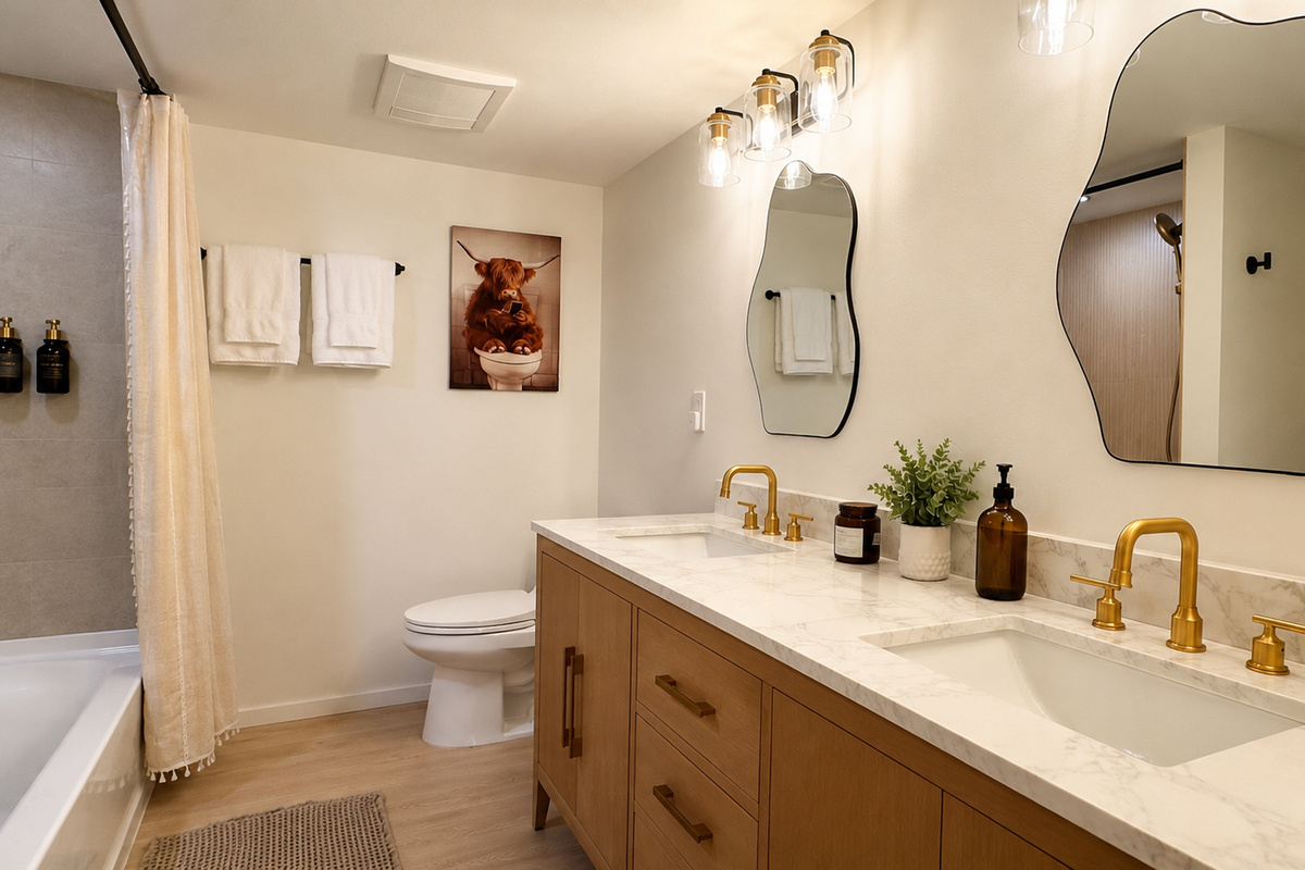 Lower level bathroom