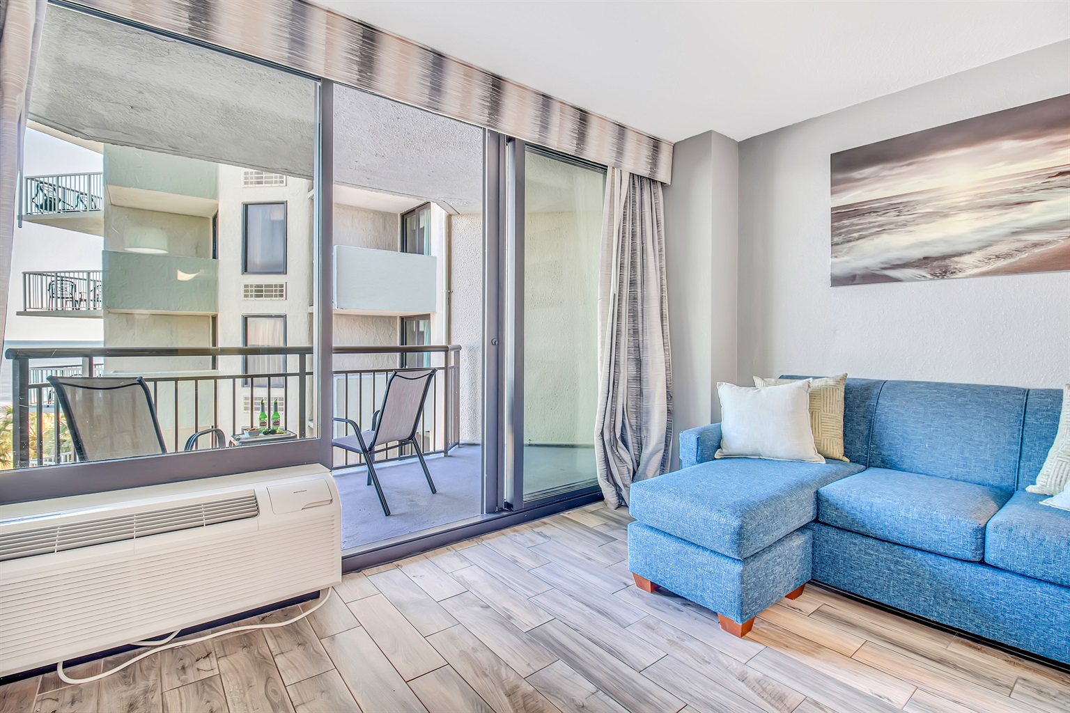 Engage in oceanview conversations from the comfort of the couch, where the living area is thoughtfully arranged to encourage socializing while savoring the sea vistas.