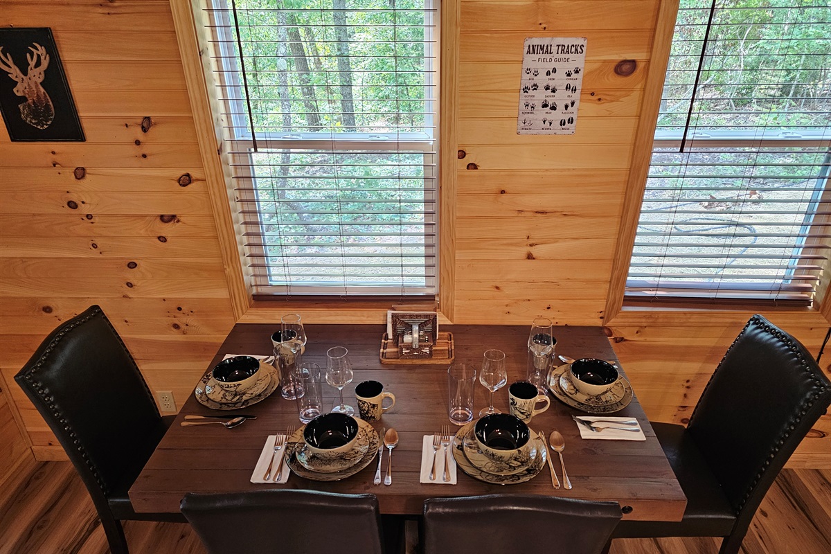 Set the table for a romantic dinner or gather the family for a meal — either way, it feels special here
