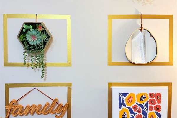 Boho-chic wall art and light neutral tones bring personality and style to this thoughtfully designed room. 