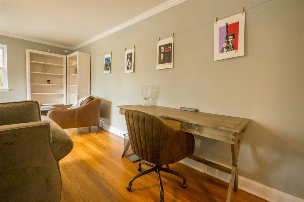 Desk space for when you need to buckle down and get some work done!