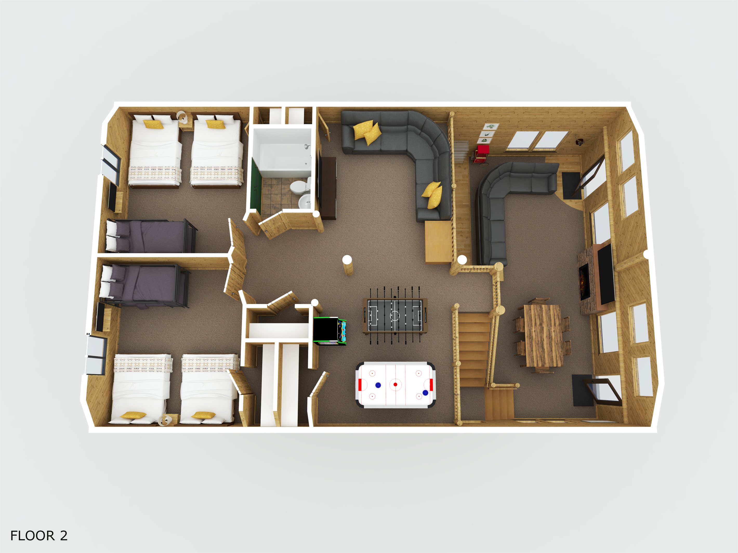 Upper floor 3D Floor Plan