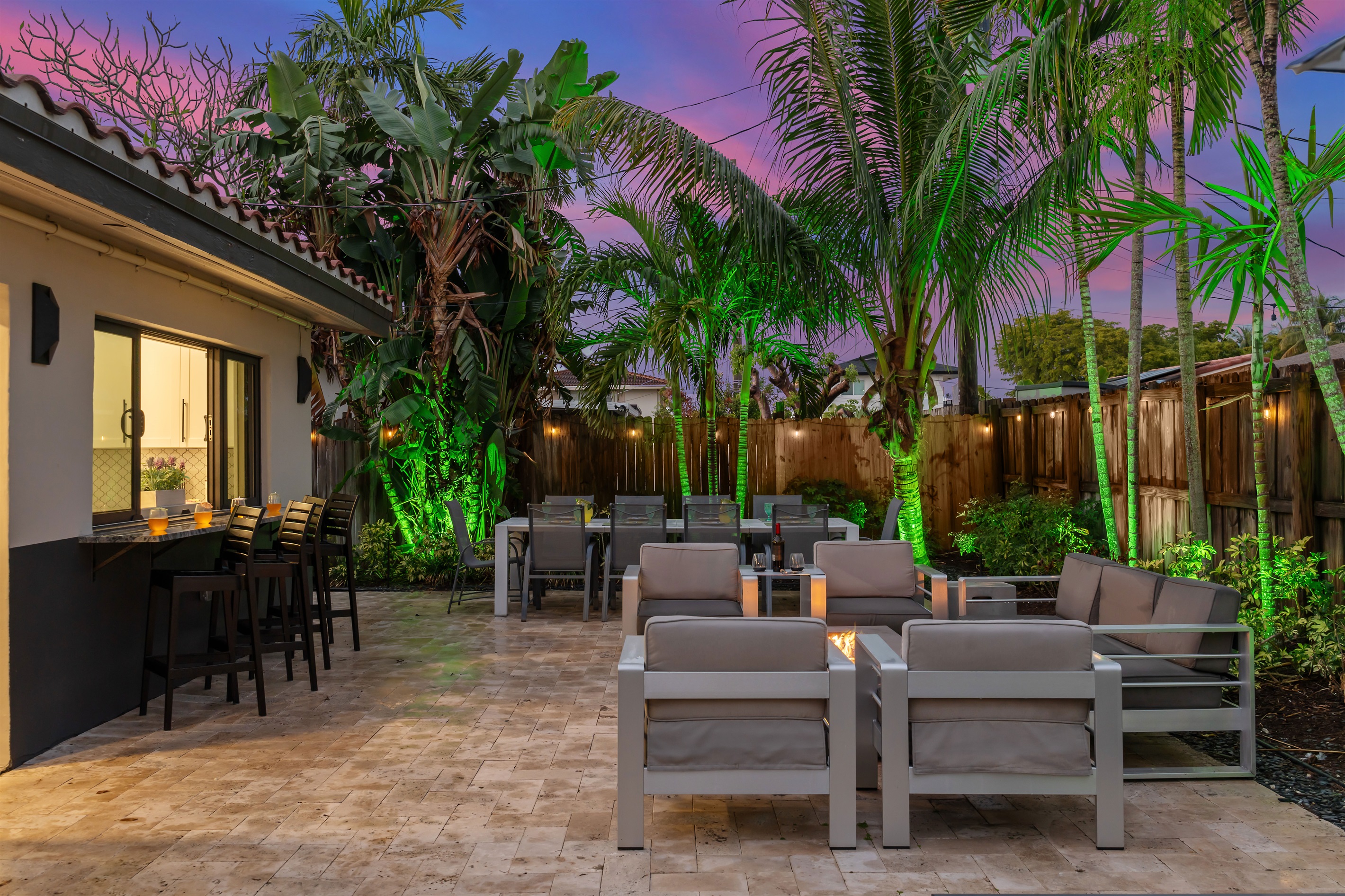 Hang at the pass through bartop while sharing old stories