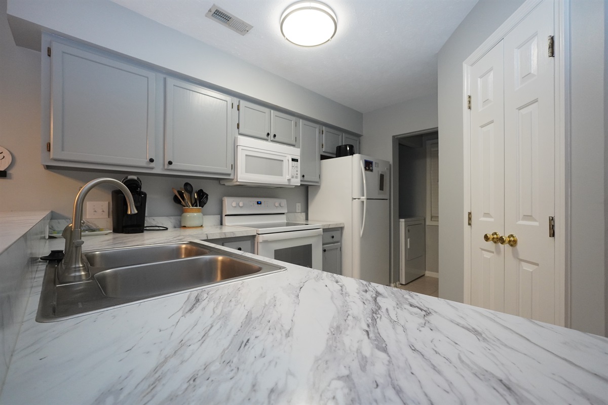 Lots of counter space and cabinet storage