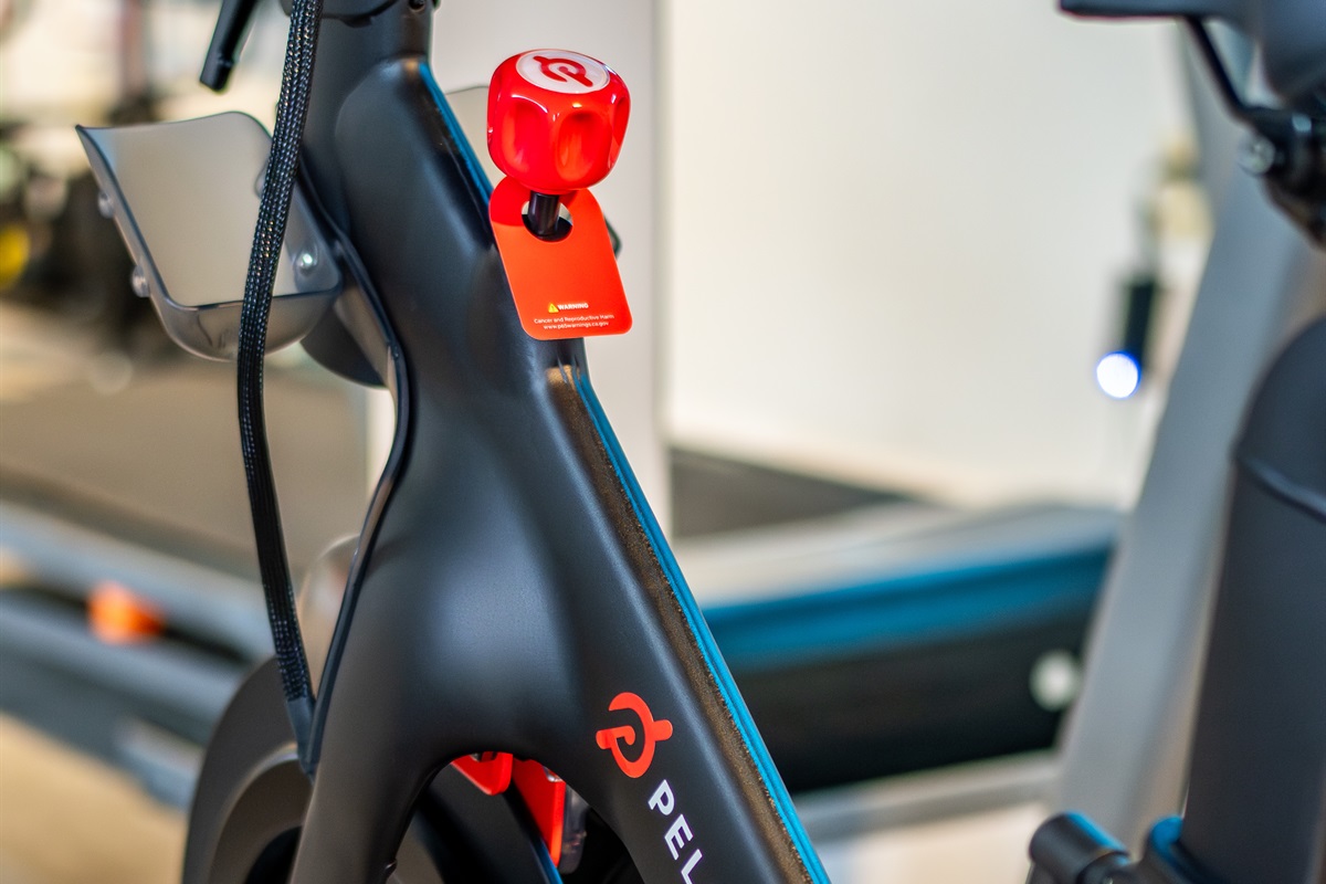 Peloton bike available for guests who want to keep up their fitness routine while traveling.