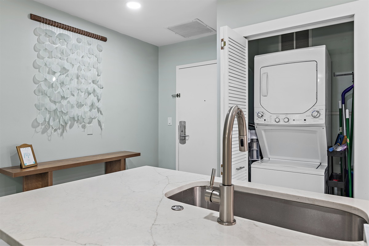 Washer and dryer with plenty of laundry supplies