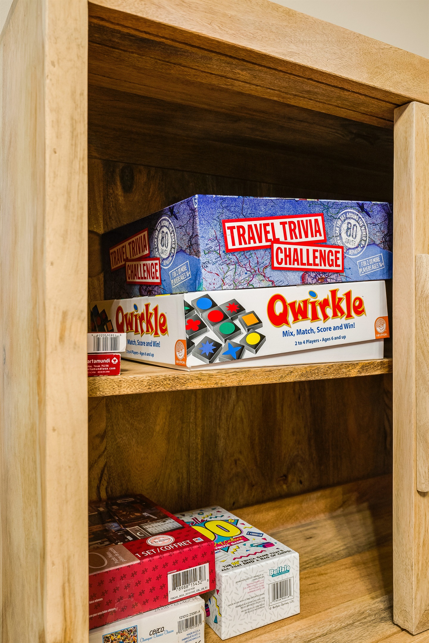 Family fun is built in — stocked with board games and activities for all ages. Rainy day or not, boredom isn’t an option here