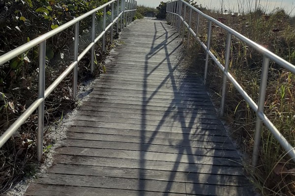 Public beach access walkway