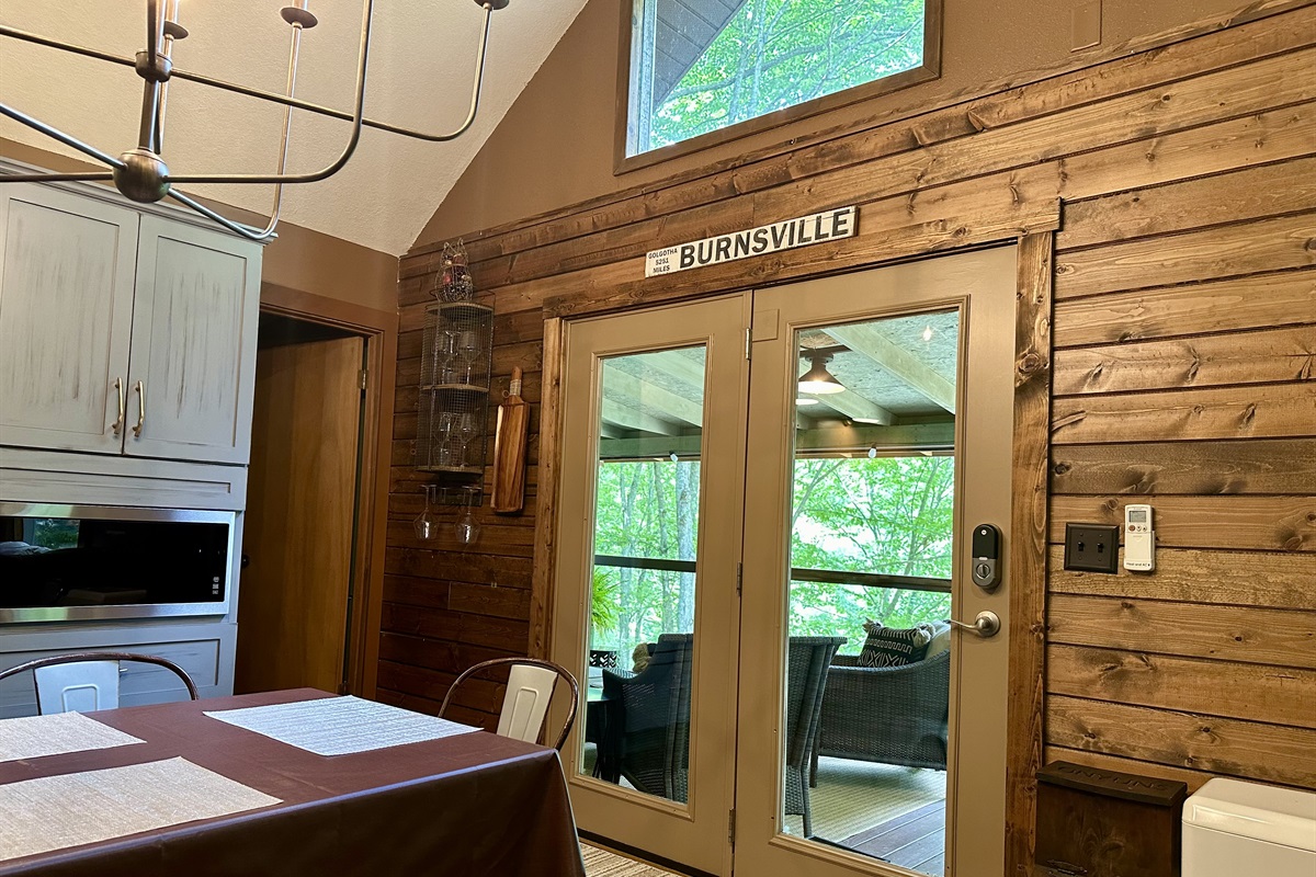 Step outside to your private screened in porch