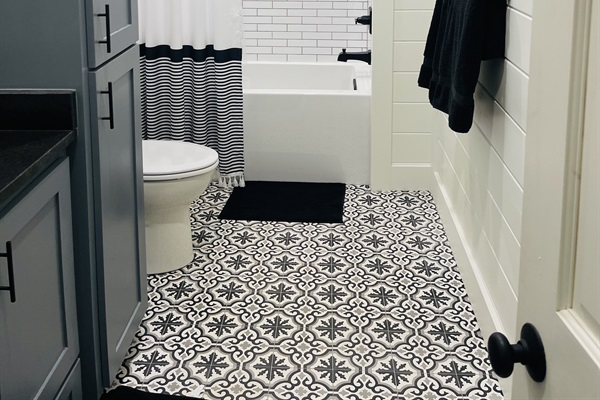 Soak in the large farmhouse tub after a day of hiking.