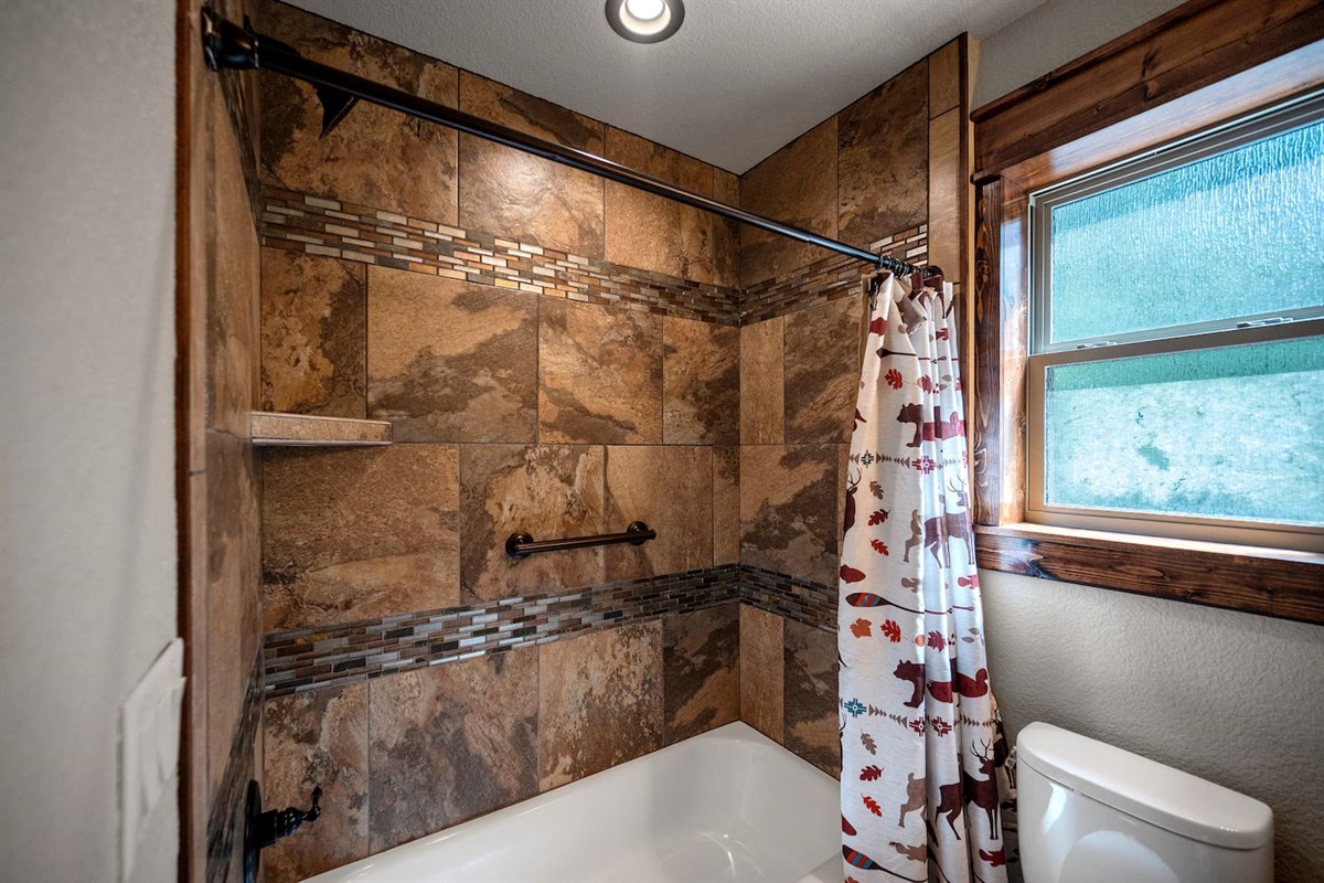 3rd bedroom has an attached bathroom  with tub