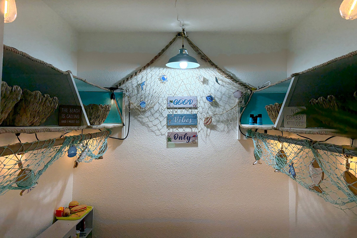Your kids might even hear the sound of waves crashing!