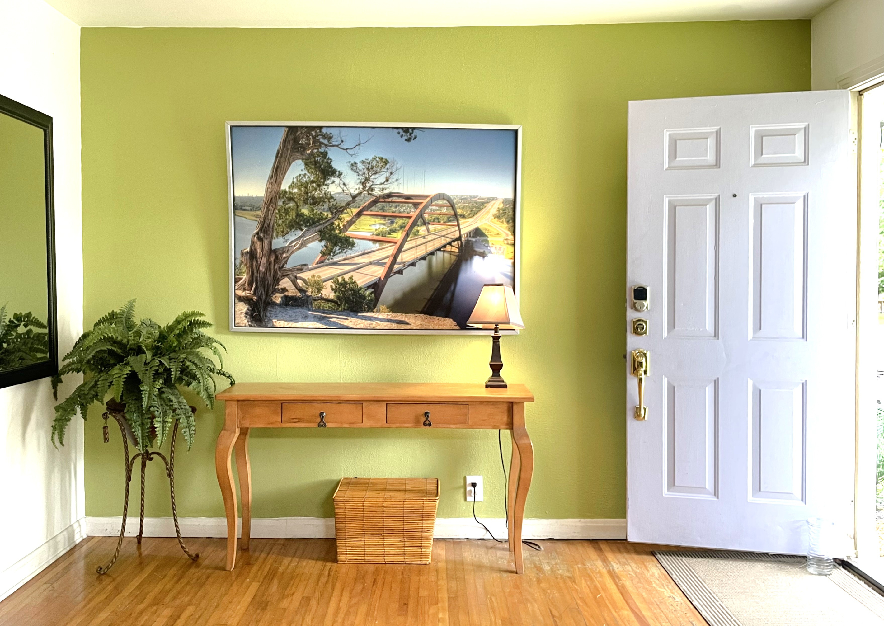 Welcome to Your Home Away From Home Keyless entry.  Entry path and front door lighting