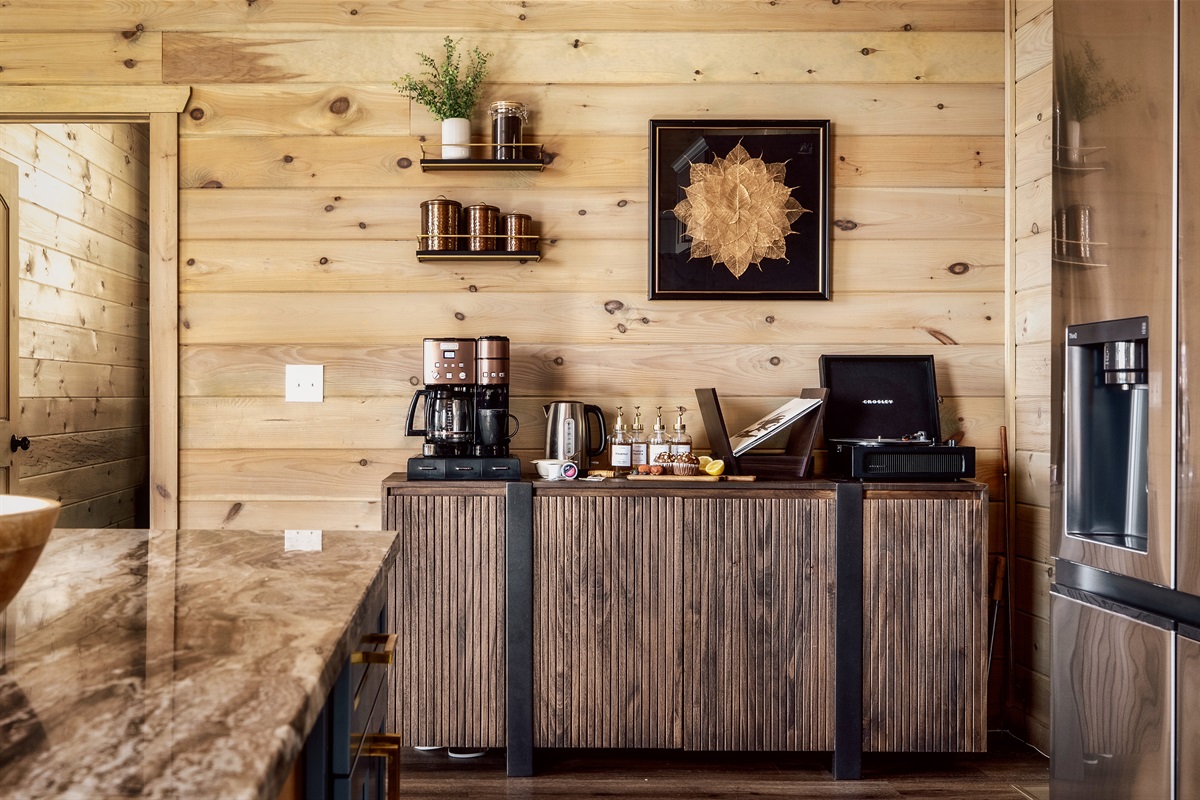 Morning coffee meets evening vinyl. Small luxuries that make the stay feel special.