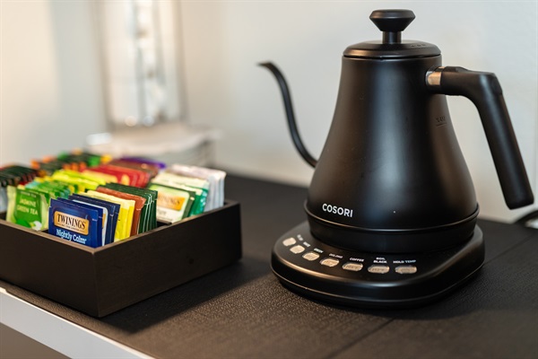 Electric kettle with a variety of tea options