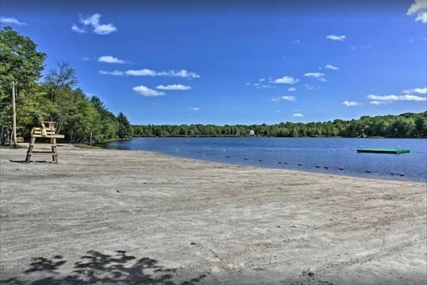 The beach and swimming area!