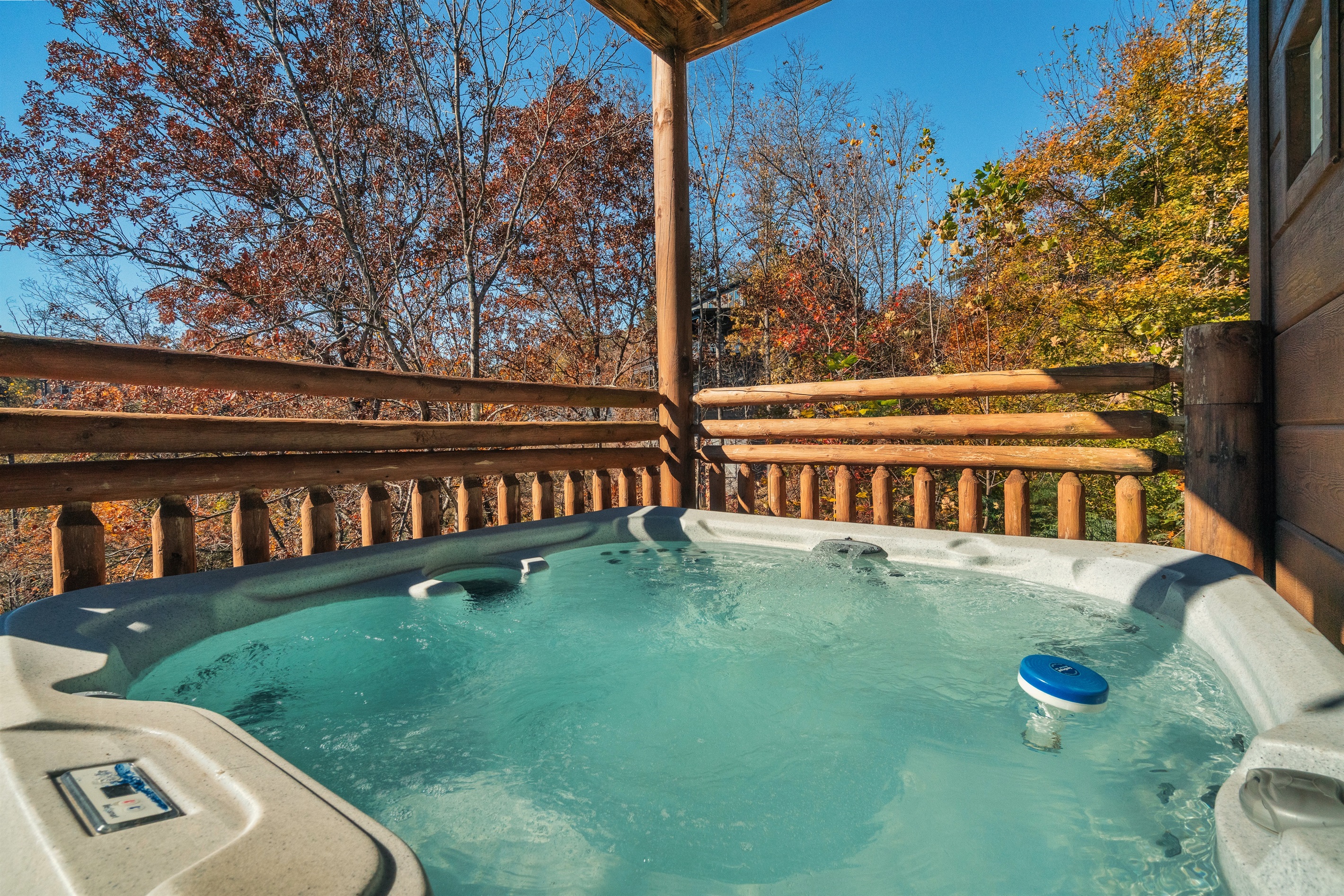 Of course you have to enjoy the private hot tub on the patio