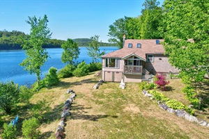 scenic view from the house and lake on the background.