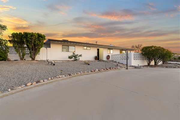 Driveway at sunset