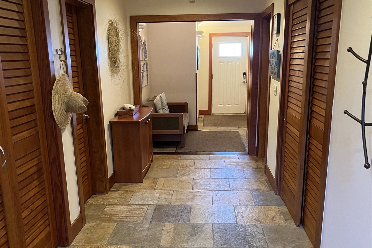 Downstairs wide hallway