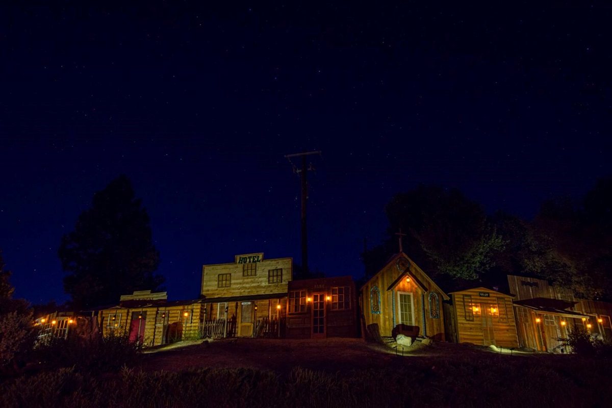 Night View of Old West Town