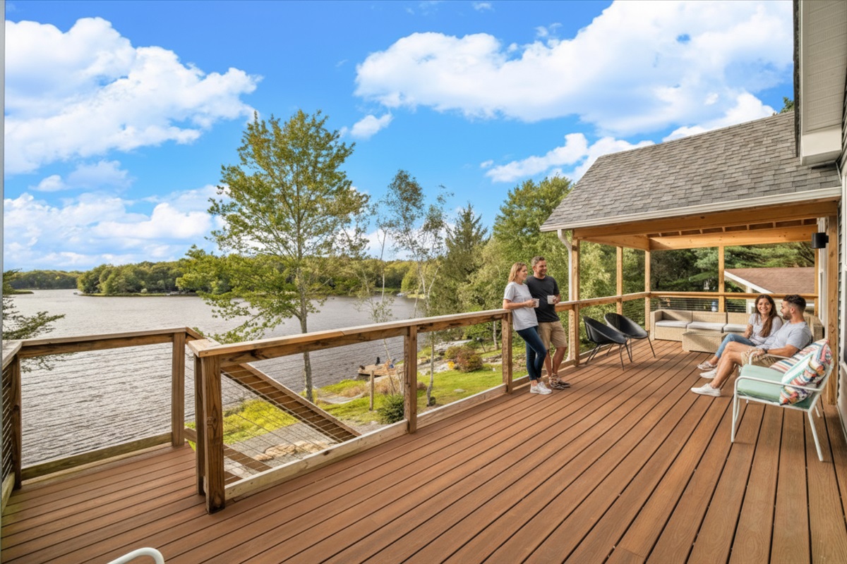 Lake view from the top of the deck.