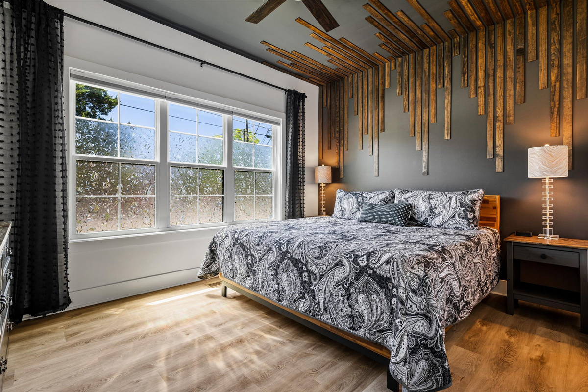 Stretch out, sleep in, watch TV and enjoy a this king ensuite.
