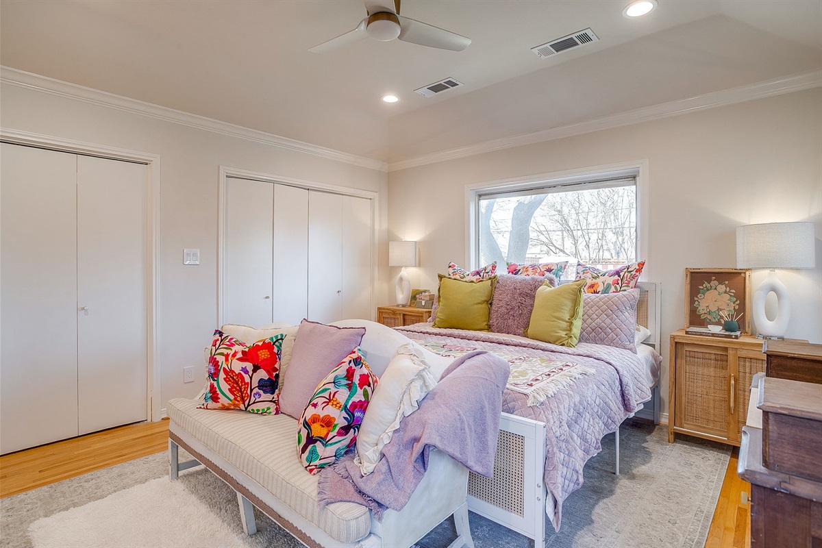 Primary suite designed for comfort and privacy