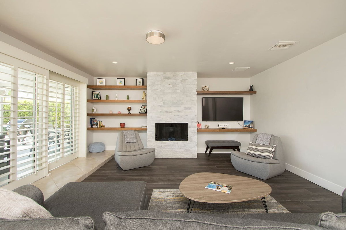 Remodeled living room