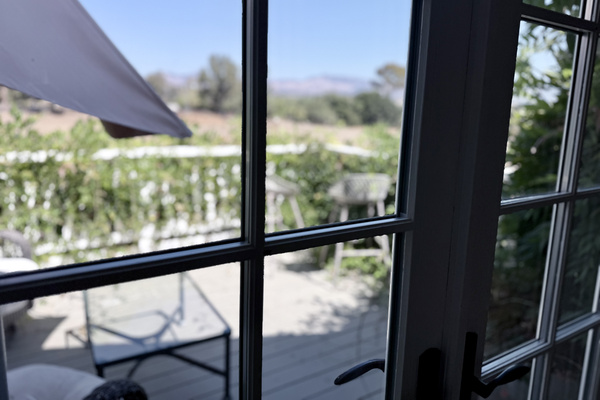 The shade umbrella on the deck makes this great space usable at any time. 