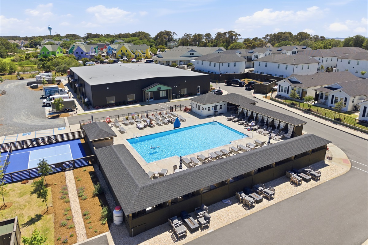 Resort-style community pool and lounge area