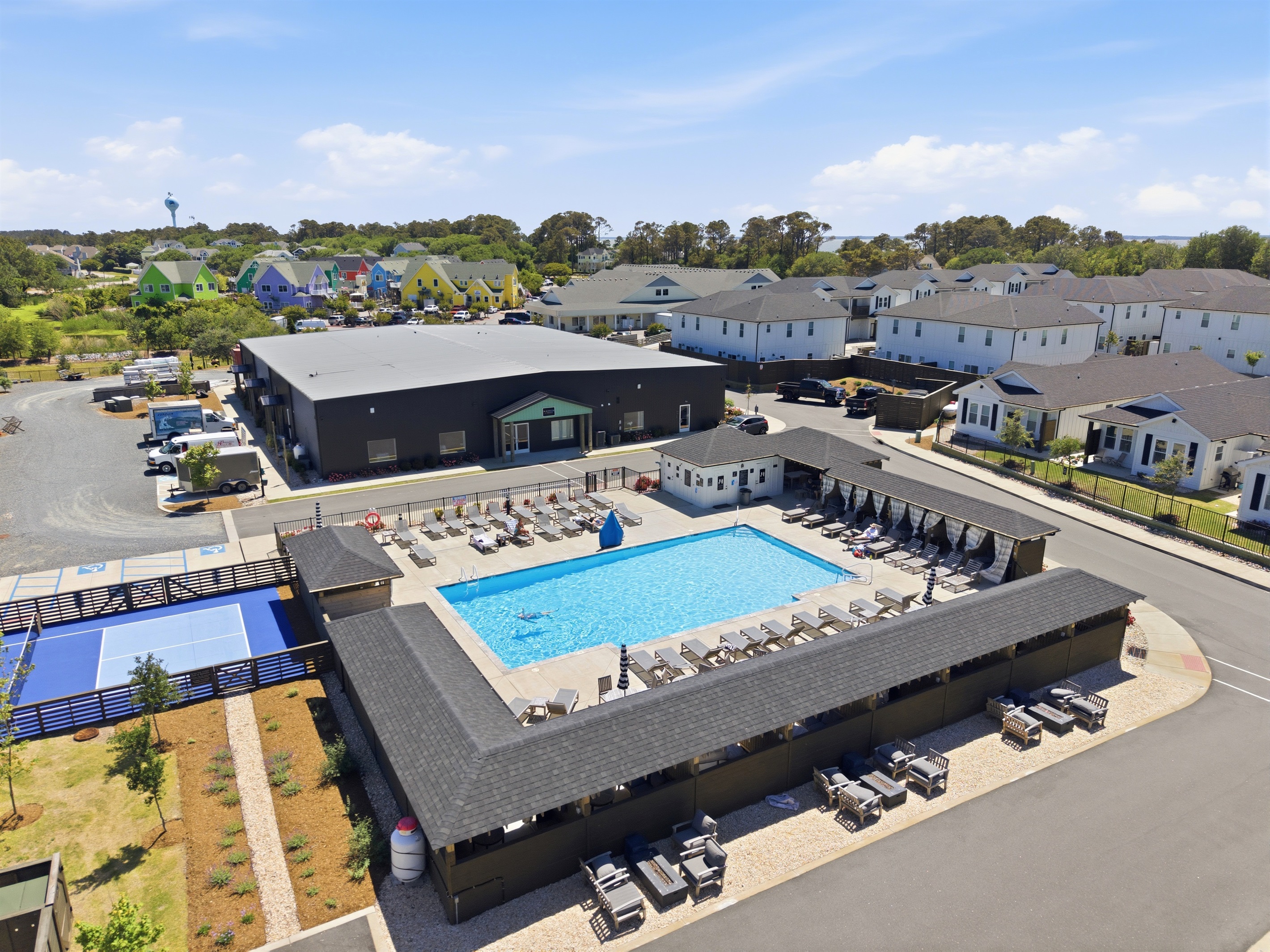 Resort-style community pool and lounge area