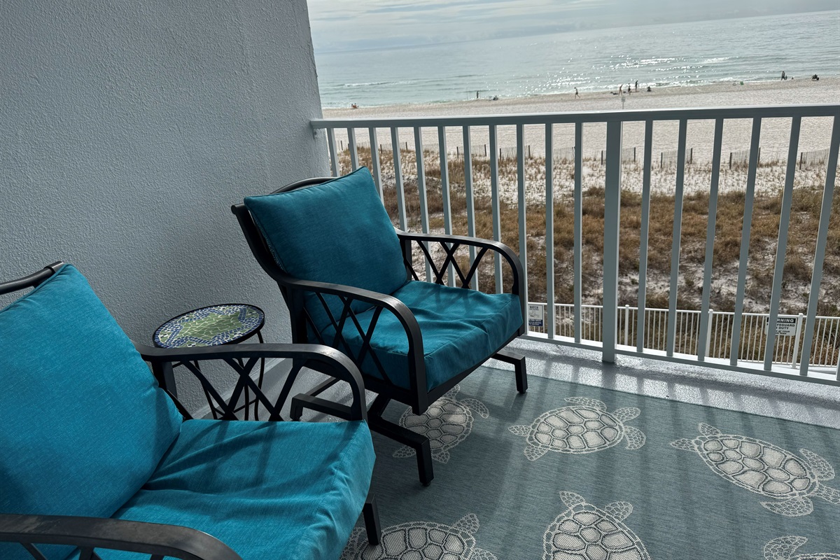 Balcony comfortable chairs