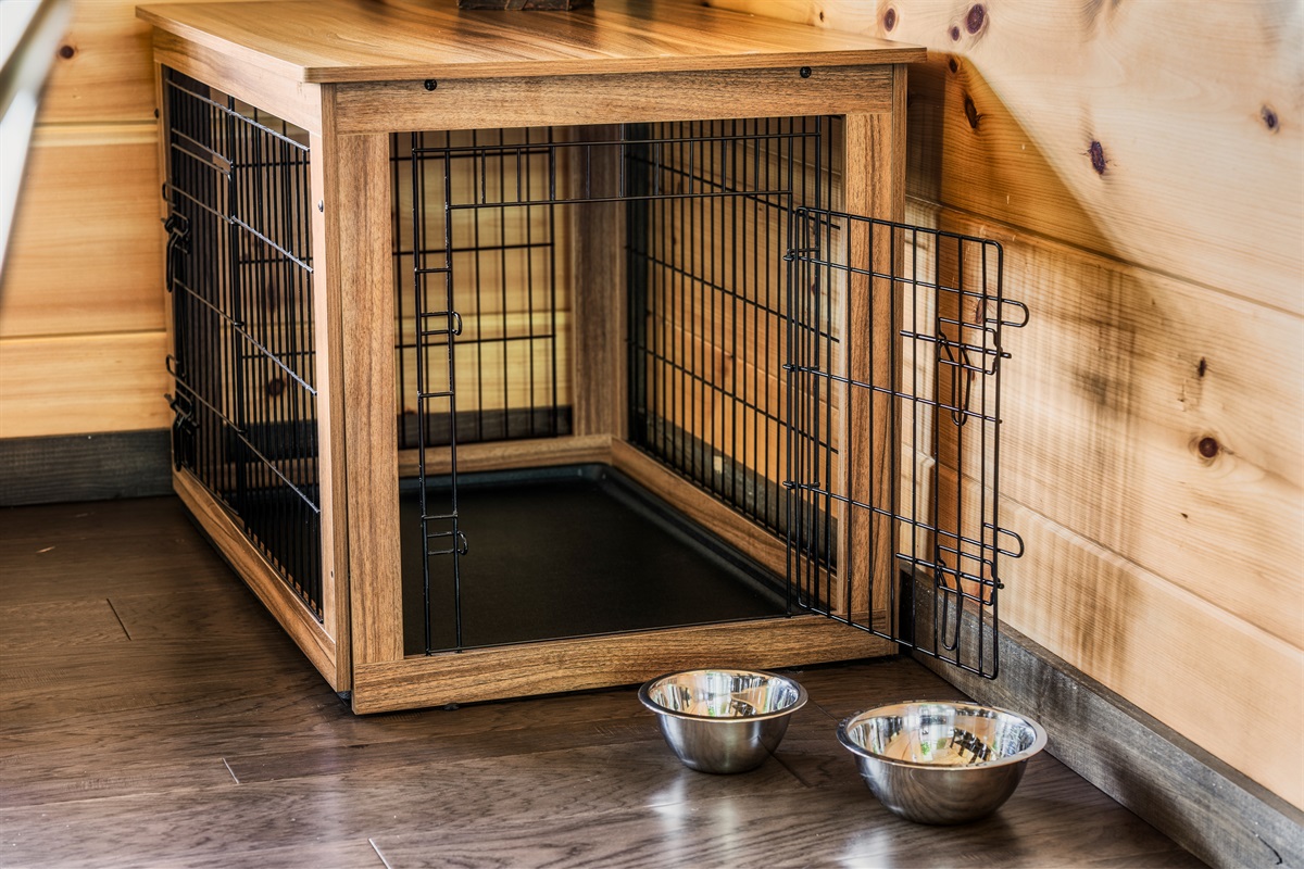 Dog Kennel and Dog Bowl