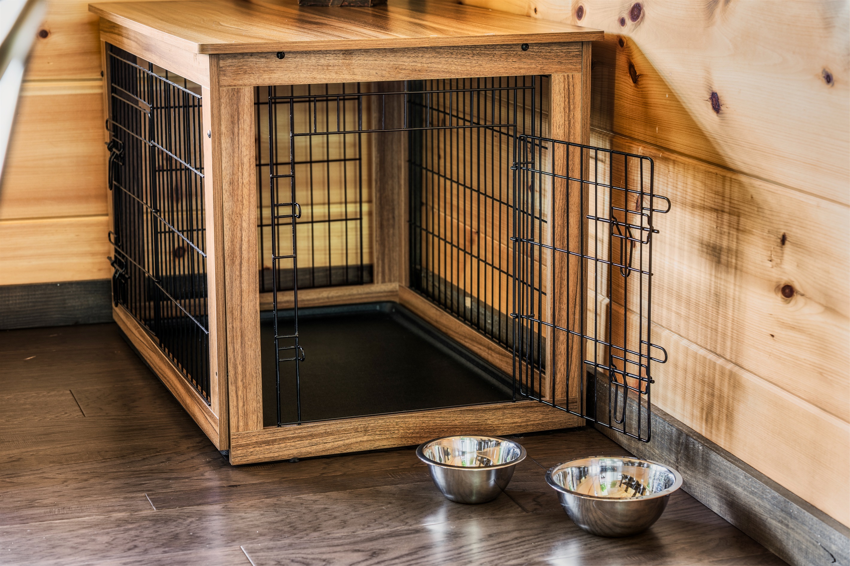 Dog Kennel and Dog Bowl