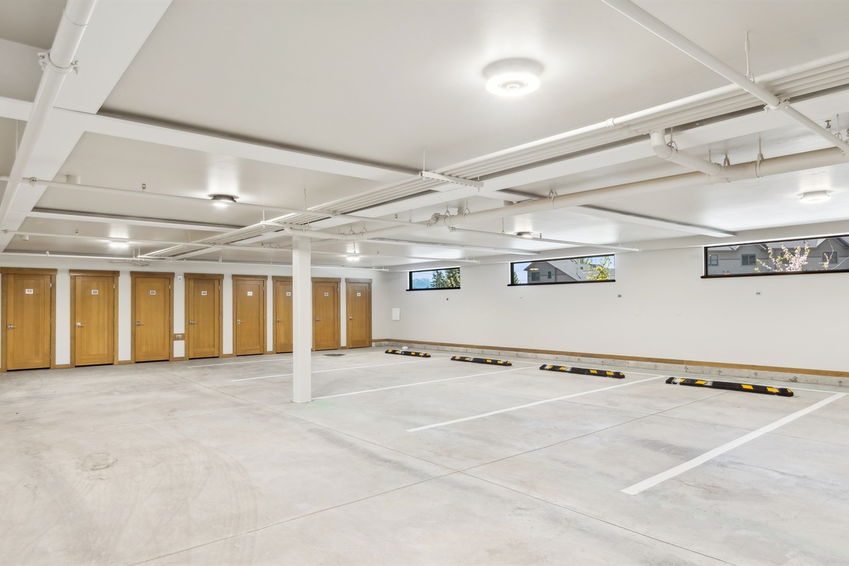 Covered parking garage for your convenience