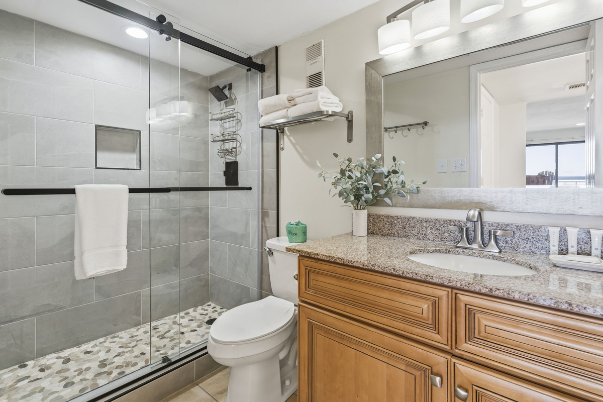 Primary bathroom with walk-in shower