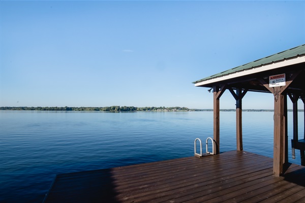 Open water views on your private dock here at Southern Breeze