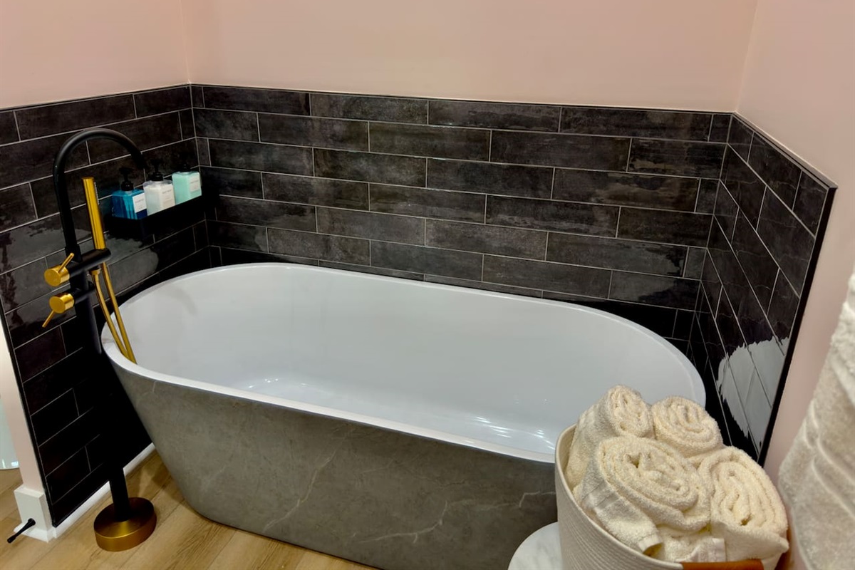 Soak and unwind in this airy, beautifully designed space.