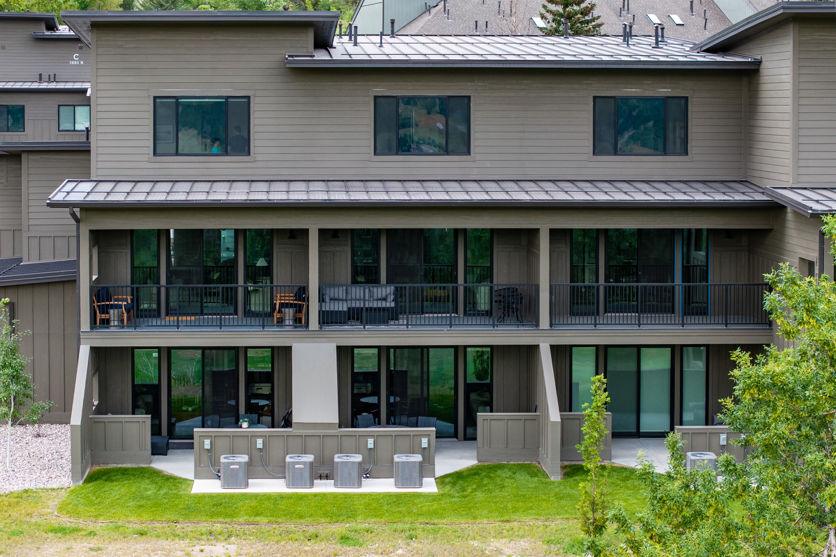 Enjoy a private, stylish getaway within a modern mountain neighborhood.