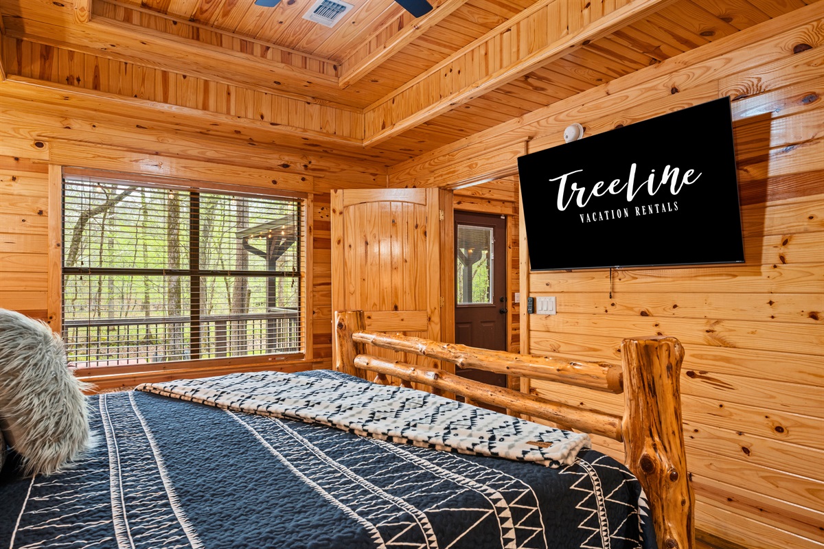 With its calming tones and natural wood accents, this room feels peaceful and perfectly suited for a restful stay.