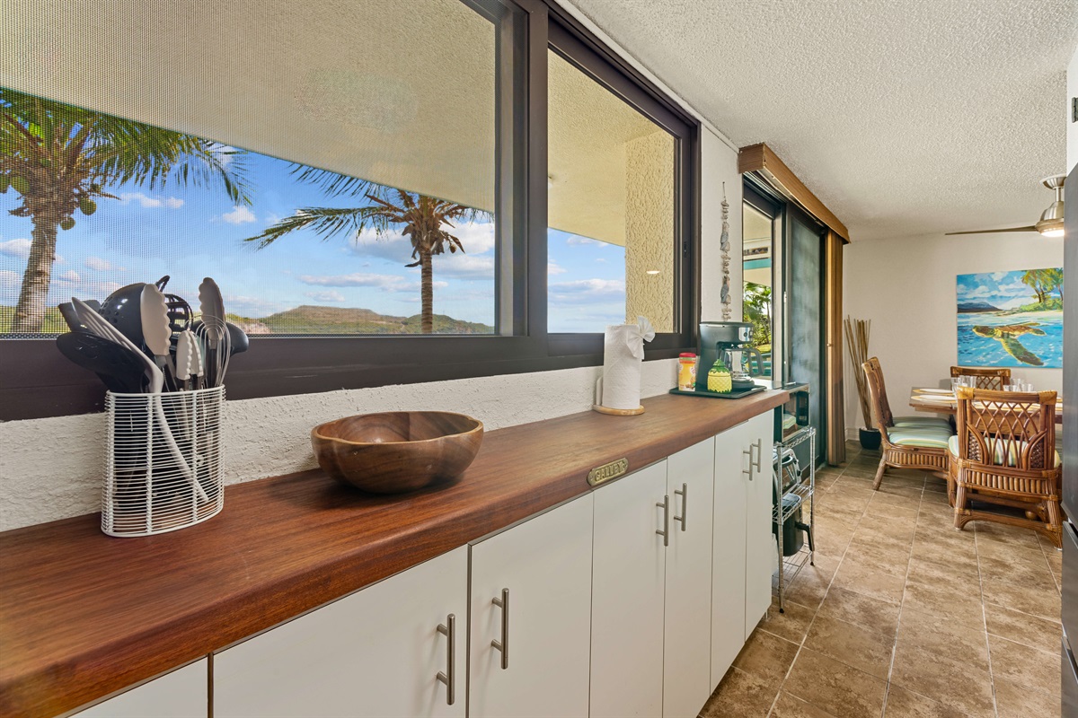 Stunning views to take in right from the kitchen