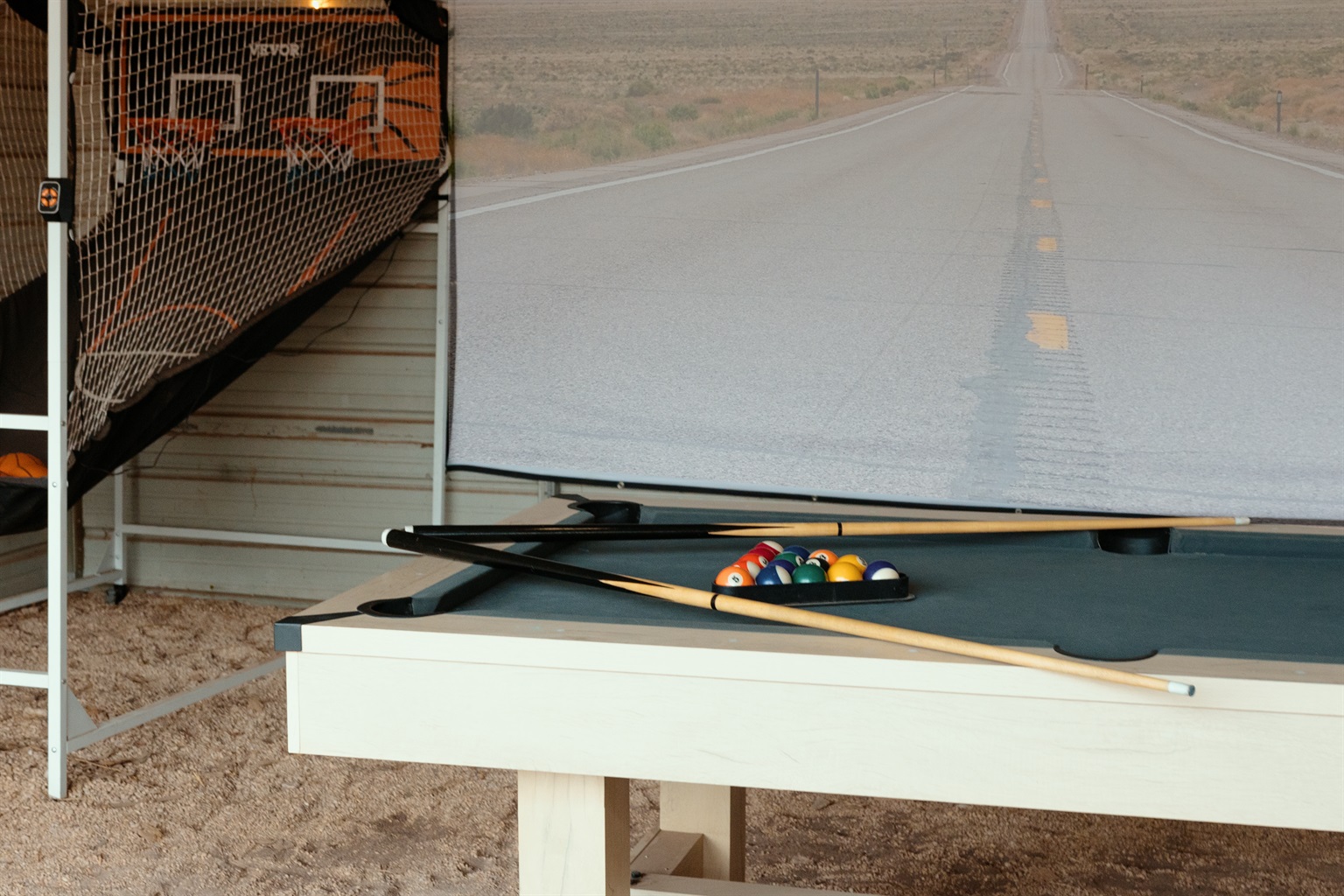 Sink a few shots in front of the 17ft screen while the music videos play or maybe the big game the choice is yours