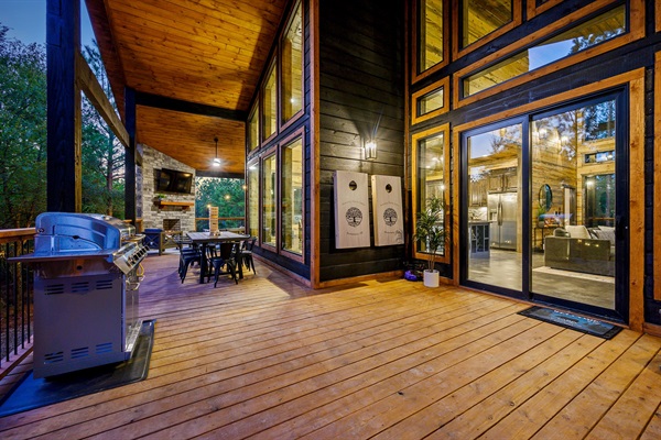 Breathtaking views from your sunset terrace while grilling wonderful meals.