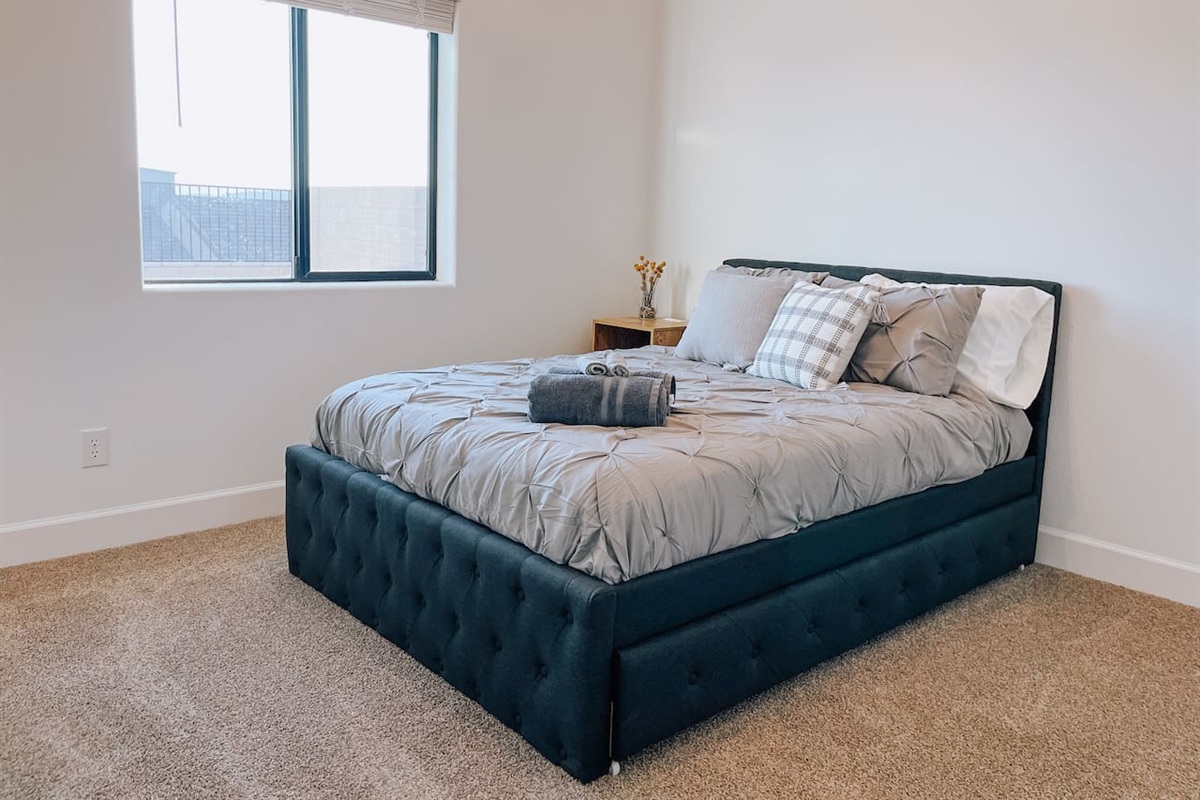 Bedroom #2 with full bed and a twin trundle 