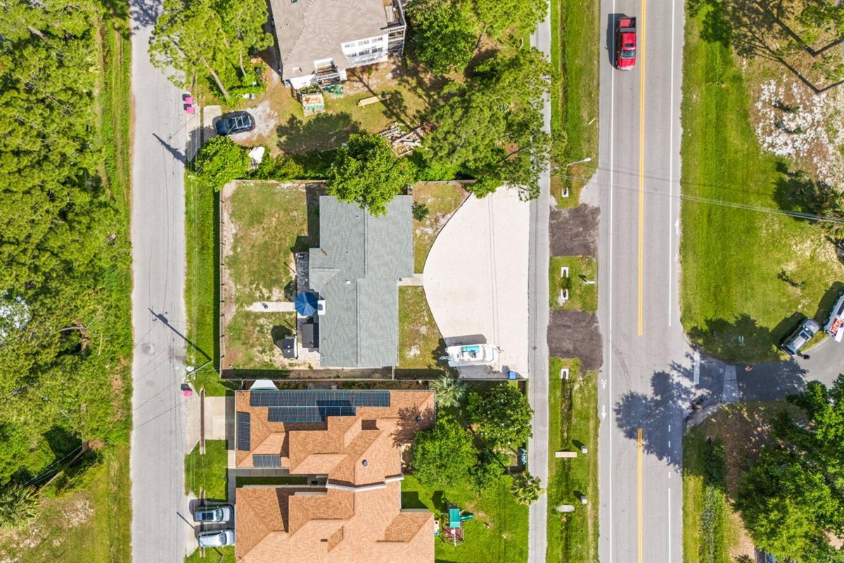 Aerial view of North Lagoon Getaway