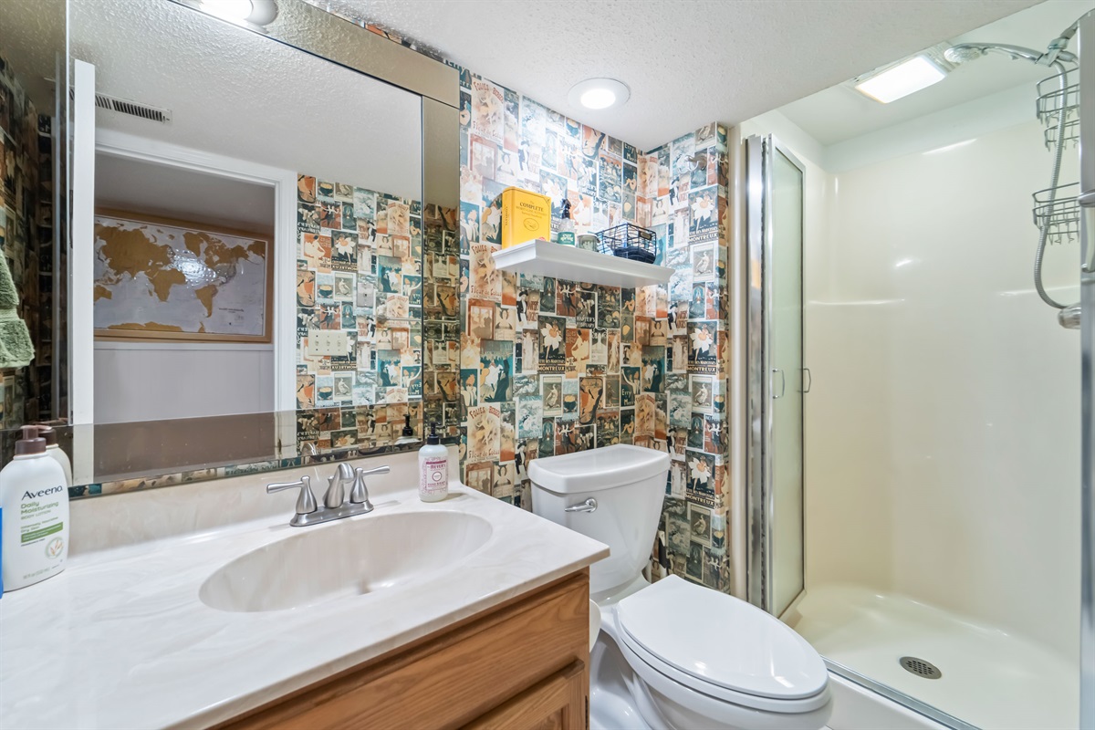 With one half bathroom downstairs, it's the perfect essential for the two bedrooms and game area.