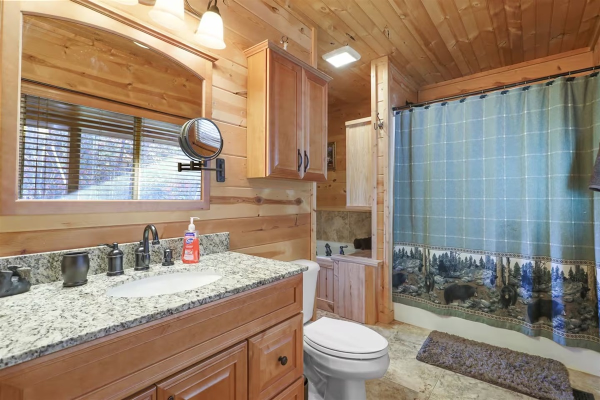 Bathroom #3 is en-suite with master bedroom on second floor however third bedroom on second floor shared this bathroom